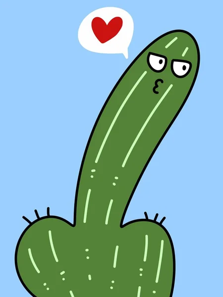 Art Color Cute Cactus Cartoon — Stock Photo, Image