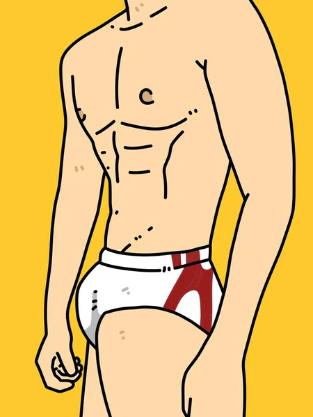 body man cartoon on yellow background