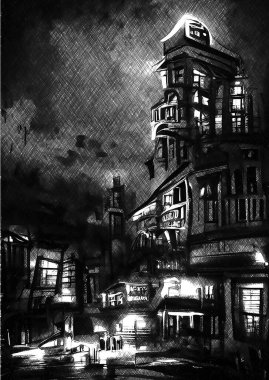 Şehrin eski bir kasabası.