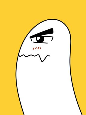 Sarı arka planda şirin bir çizgi film.