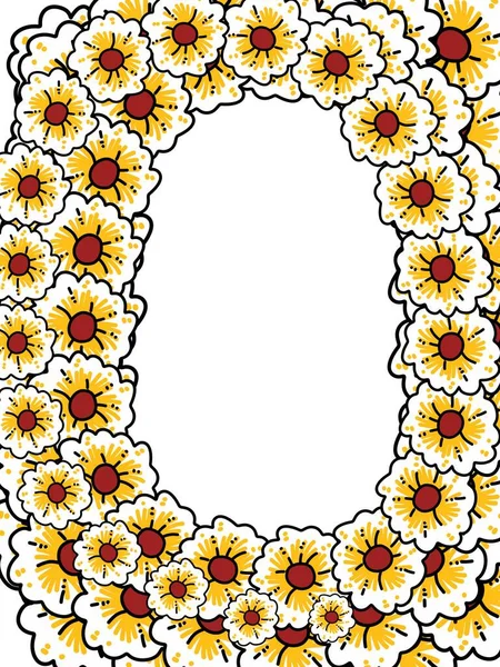 Sztuka Kolor Tła Kreskówki Kwiat — Zdjęcie stockowe