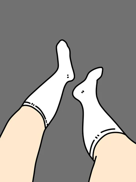 脚男漫画の灰色の背景 — ストック写真