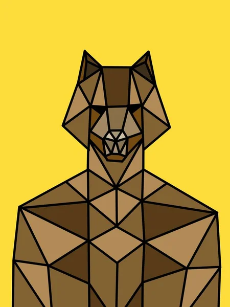 Art Color Wolf Man Cartoon — Stock Photo, Image