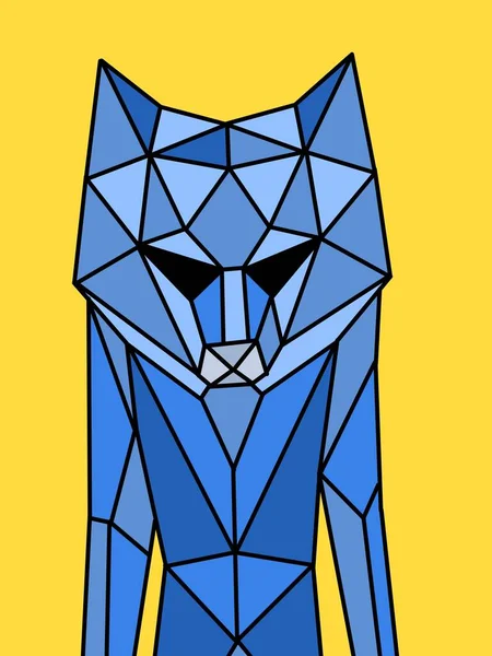 Art Color Wolf Carton Background — Stock Photo, Image