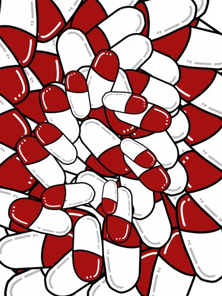 Arte Colore Della Medicina Cartoni Animati Sfondo — Foto Stock