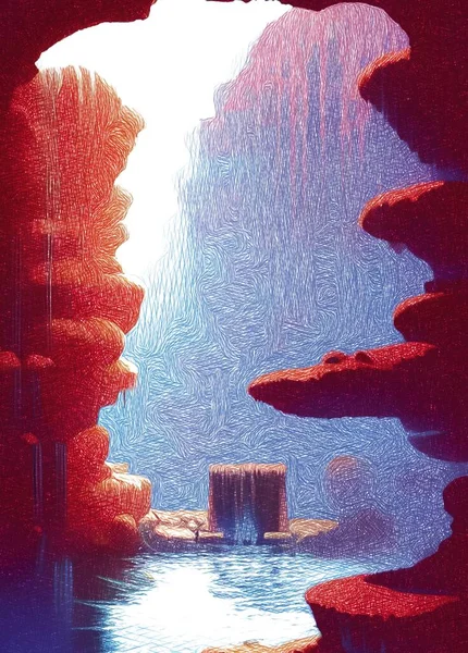 Художній Колір Фону Гірського Пагорба — стокове фото