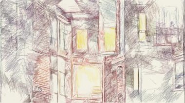 Art color of abandoned home background