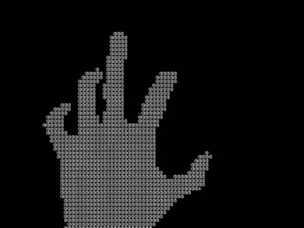 黒と白の手の形 — ストック写真