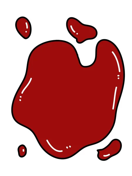 Red Bloody Cartoon White Background — Stock Photo, Image