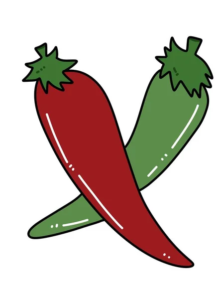 Art Color Chili Cartoon — Stock Photo, Image