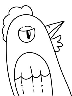 Şirin kuş çizgi filminden siyah beyaz