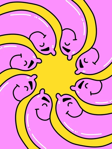 Sarı Arka Planda Sevimli Prezervatif Karikatürü — Stok fotoğraf