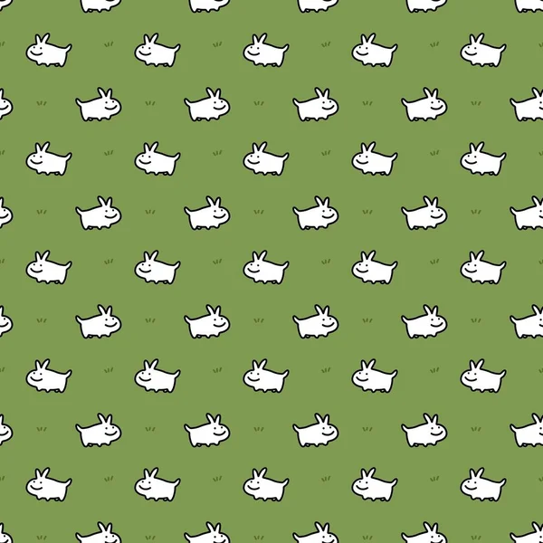 seamless pattern of cute rabbit cartoon