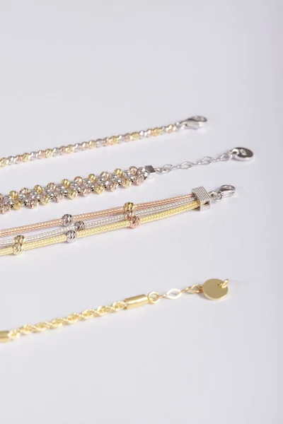 Γυναικεία Ιδέα Κοσμημάτων Εξαίσια Κοσμήματα Χρυσός Πολυτελείας Και Ασημένια Κοσμήματα — Φωτογραφία Αρχείου