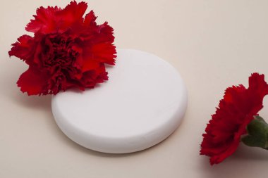 Mücevherler yaratıcı renkli yumuşak bir arka planda sergileniyor. E- ticaret için mücevher fotoğrafı, online satış, sosyal medya.