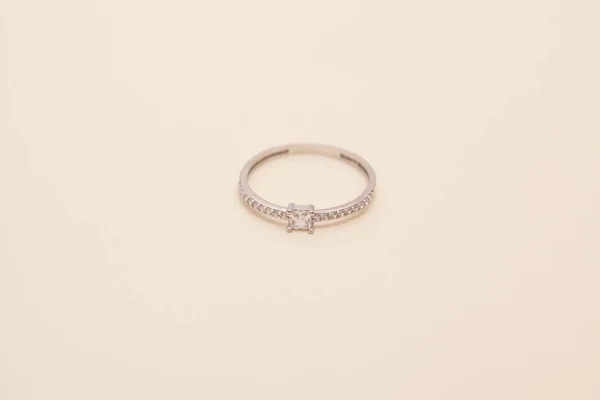 Still life jewelry image for online sale. Diamond ring photo that we can use in e-commerce, online sales, social media