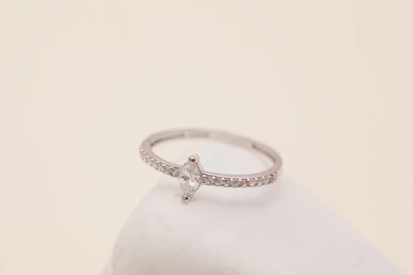 Still life jewelry image for online sale. Diamond ring photo that we can use in e-commerce, online sales, social media