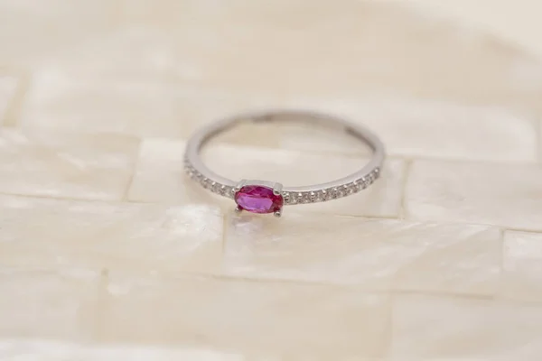 Still Life Jewelry Image Online Sale Diamond Ring Photo Can — Φωτογραφία Αρχείου