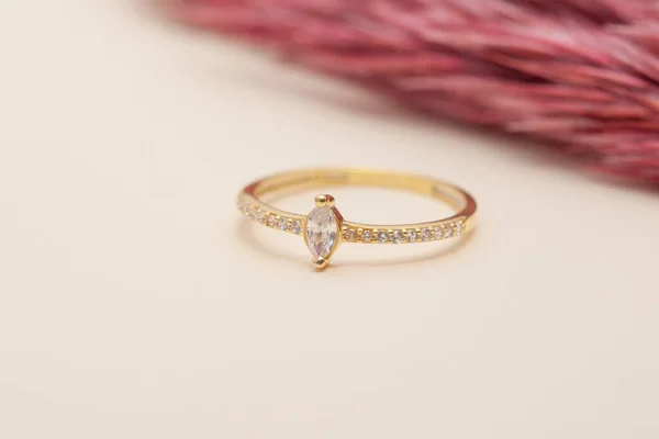Still life jewelry image for online sale. Diamond ring photo that we can use in e-commerce, online sales, social media