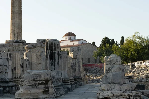 Didyma Aydin Turchia 2592022 Dettagli Dell Antica Città Apollo — Foto Stock
