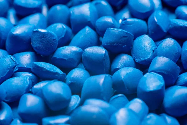 Blue Polymer Dye Granules Background Texture — Foto Stock