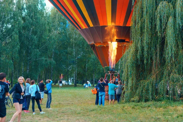 Belaya Tserkov Ukraine August 2020 Balloon Tourists Basket Filled Hot — Stock Photo, Image