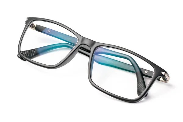 Glasses Vision Black Frame Isolated White Background — Stockfoto
