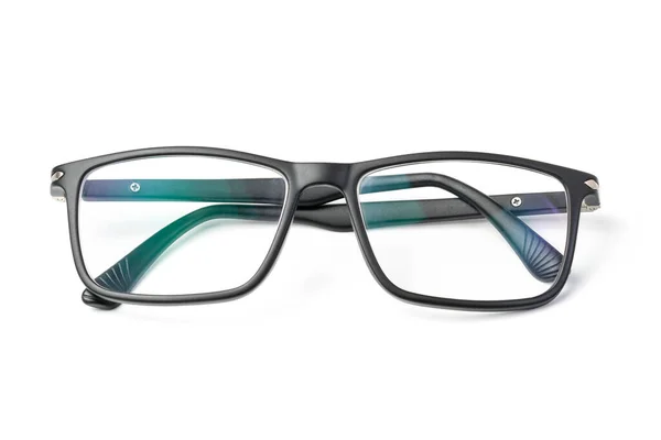 Glasses Vision Black Frame Isolated White Background — Stockfoto