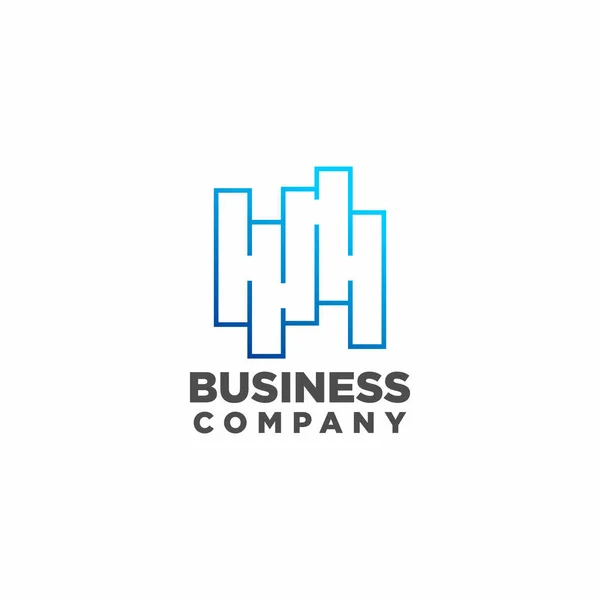 Vetor Design Logotipo Gráfico Barras Conceito Logotipo Negócios Tecnologia Logotipo — Vetor de Stock