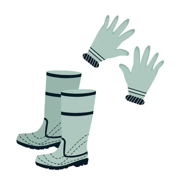 Autumn Boots Gloves300622 — Stockový vektor