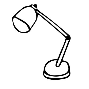 Hand drawn doodle lamp. Vector illustration.