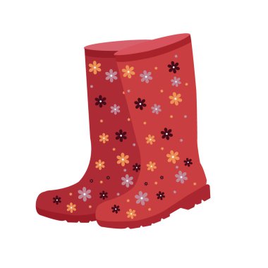  funny autumn flowered rubber boots