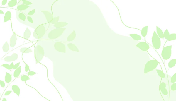 Background Banner Plant Elements Gentle Green Color Vector Illustration Design — Stock Vector