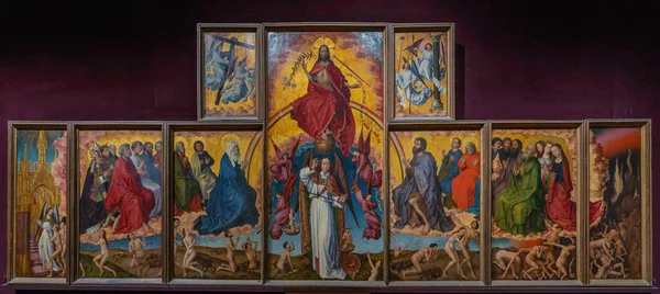 Beaune Γαλλία 2021 Polyptych Last Judgment Hospices Beaune Hotel Dieu — Φωτογραφία Αρχείου