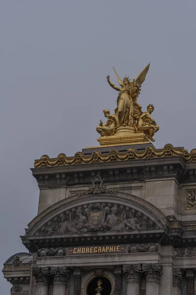 Париж Франція 2021 Boulevard Haussmann Facade Paris Garnier Opera Palace — стокове фото
