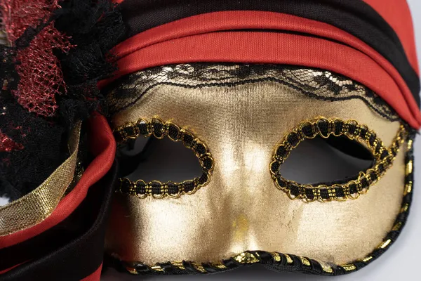 Paris França 2021 Packshot Masked Woman Uma Máscara Veneziana Colorida — Fotografia de Stock
