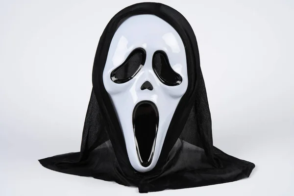 Paris France 2021 Packshot Masked Woman Black White Scream Mask Stock Photo