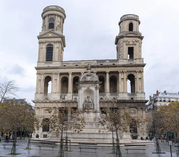 París Francia 2021 Saint Germain Des Pres Vista Exterior Iglesia —  Fotos de Stock