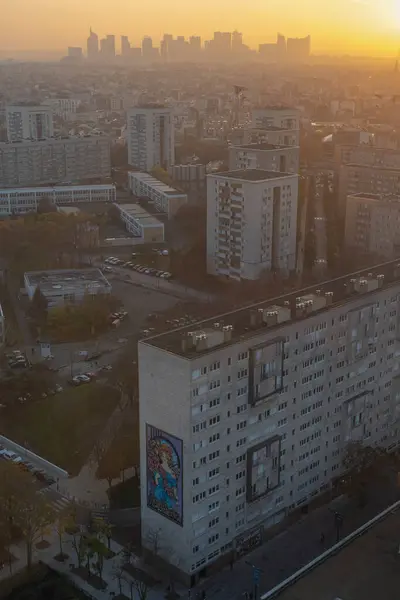 Gennevilliers France 2021 Panoramic View Defense Towers District Gennevilliers — Stock Photo, Image