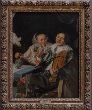 Louvre Müzesi. Judith Leyster 'ın çizdiği neşeli şirket