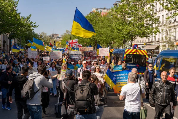 Ukrayna Daki Savaşa Karşı Gösteri Ukrayna Gösterisi Için Mart Ayındaki — Stok fotoğraf