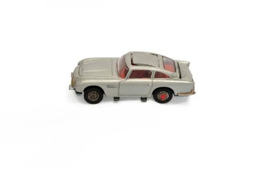 still life. Studio shot of James Bond Aston Martin DB5 car