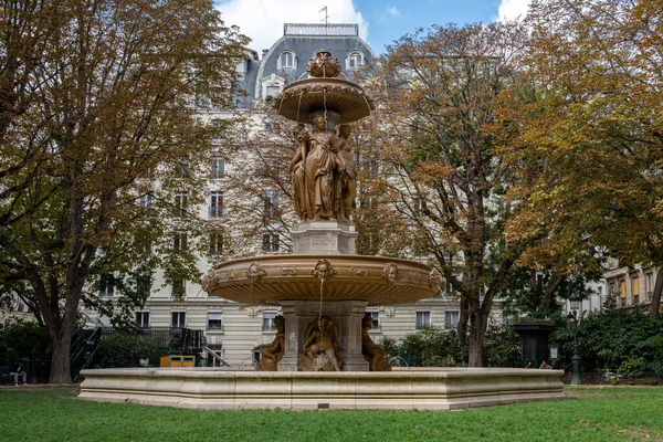 Vue Fontaine Louvois Sur Place Louvois Bulding Derrière — Photo