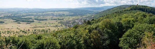 Utsikt Över Haut Barr Slott Och Alsace Slätten — Stockfoto