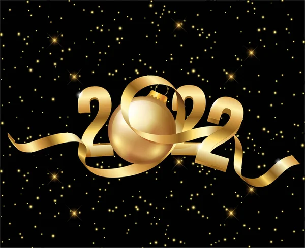 Bonne Année 2022 Vecteur Abstrait Design Illustration Vacances Avec Fond — Image vectorielle