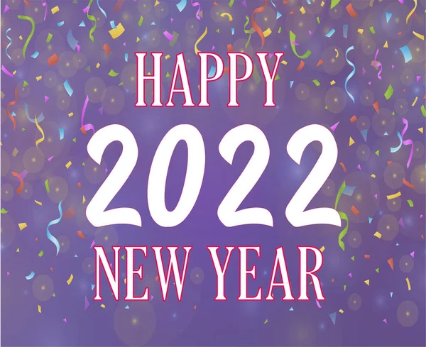 Mutlu yıllar 2022 Tasarım Vektörü Soyut Tatil Çizimi Renkli Arkaplan Beyaz