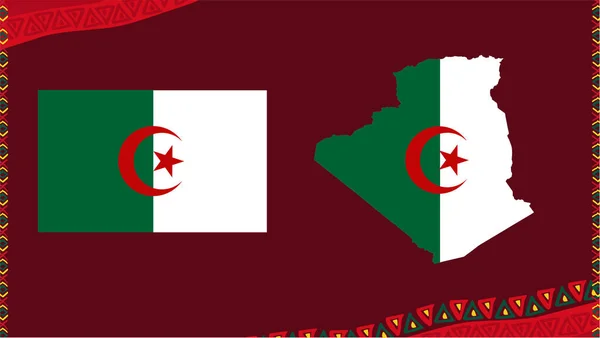 Can Cameroon 2021 Algeria Map Flag Design Group African Cup — Vettoriale Stock