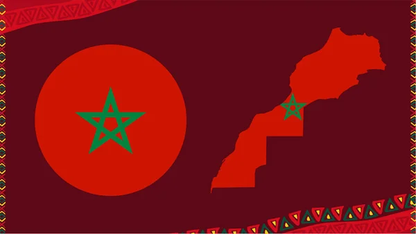 Can Cameroon 2021 Morocco Map Flag Group African Cup Football — Stock vektor