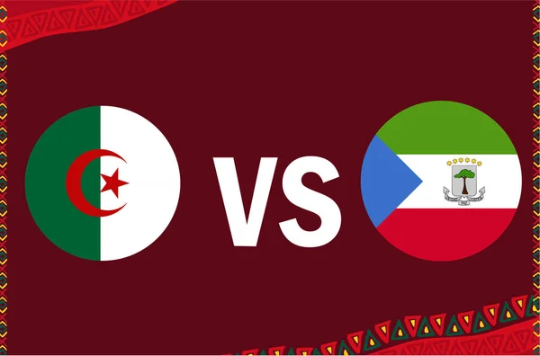 Design Can Cameroon 2021 Group Algeria Equatorial Guinea African Cup — Stok Vektör