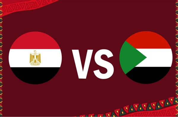 Diseño Can Camerún 2021 Grupo Egipto Sudán Copa Africana Equipos — Vector de stock